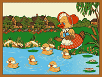 детский  Уточки 034, высота ворса 8 мм