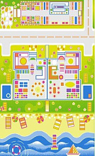 Детский 3D ковер с дорогами КИНДЕР Летний пляж 51070
