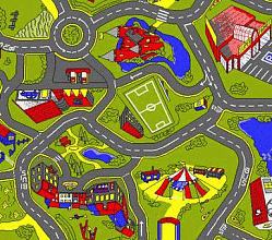 Детский ковер-палас с дорогами Lunapark