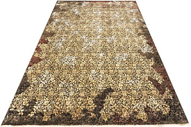 ручной работы Silk and Wool Solitude Brown Ivory