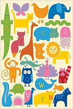 Детский ковер KIDS 8166 44933. Зверята