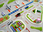 Детский развивающий игровой рельефный 3D ковер Городок с дорогами арт.200Х200