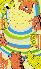 Детский 3D ковер с дорогами КИНДЕР Кошачий хоровод 50890