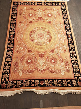 90 LINE WOOLEN HANDK-KNOTTED SHD-3 BLACK / GOLD