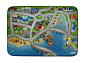 Детский развивающий 3D ковер с дорогами ГОРОДОК в морской бухте 86134