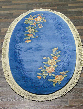 90 LINE WOOLEN HANDK-KNOTTED A-116 BLUE Овал