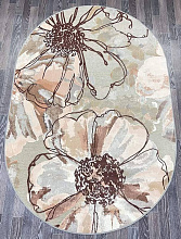 Рельефный ковер из вискозы GENOVA Цветы 38182 6626 90 Овал