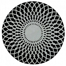 ручной работы CALEIDOSCOPIO черно-белый круглый