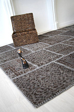 Шерстяной винтажный ковер пэчворк R-8751