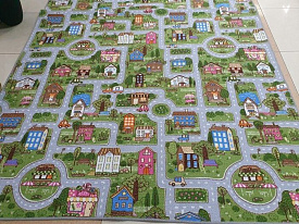 Детский ковер-палас с дорогами LITTLE TOWN