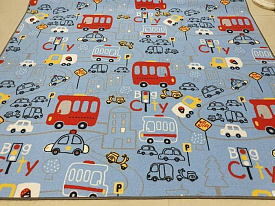 Детский ковер-палас Весёлый Городок синий