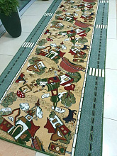 Детская ковровая дорожка зеленая 40076-03