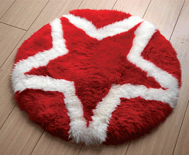детский из овчины Звезда круглый