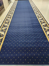 Ковровая дорожка Кремлевская 41531-38 темно-синяя