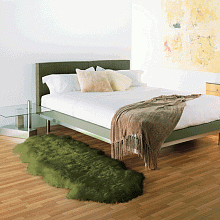 Овчина высокоплотная (накидка/ковер) ДВОЙНАЯ  мох