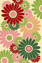 FLOWER VR10 CREAM-RED