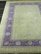 Индия шерсть шелк 14x14 818A IVORY/PURPLE