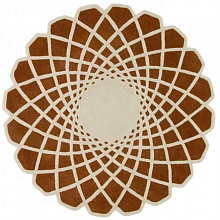 ручной работы CALEIDOSCOPIO бежево-коричневый круглый