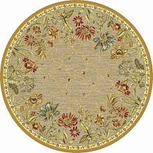 Рельефный ковер из вискозы GENOVA Цветы 38262 2222 20 КРУГ