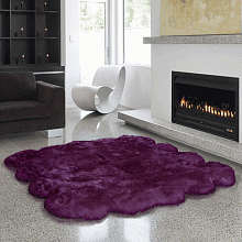 Овчина высокоплотная (накидка/ковер) ВОСЬМЕРНАЯ фуксия