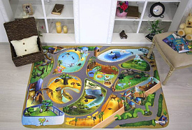 Детский развивающий 3D ковер Сказочный Зоопарк 86027