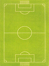 Детский развивающий игровой рельефный 3D ковер Футбольное поле