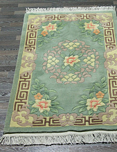 90 LINE WOOLEN HANDK-KNOTTED 0023 LIME